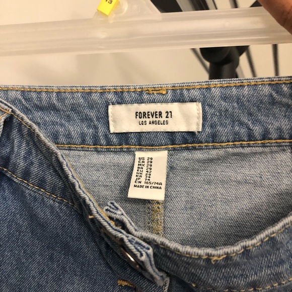 NWOT forever 21 denim button a line mini skirt - Picture 3 of 3